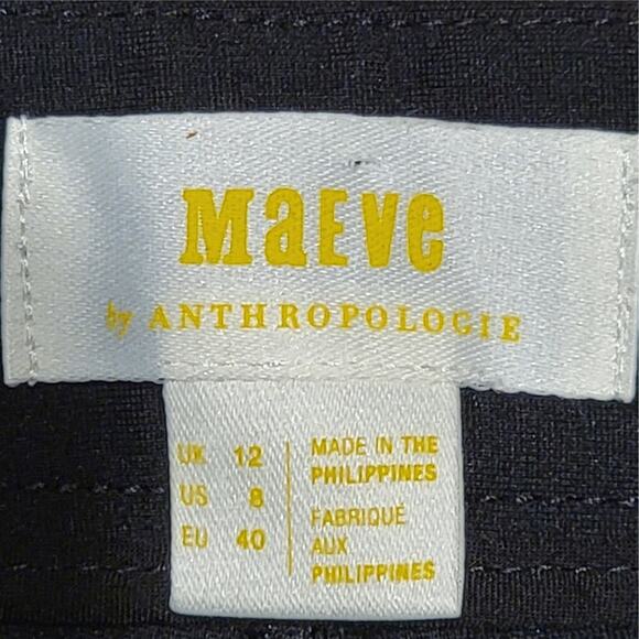 MAEVE Black Flare Leg Ankle Zip Pants Womens 8 Legging Dressy Business Sleek NWT - Picture 3 of 14